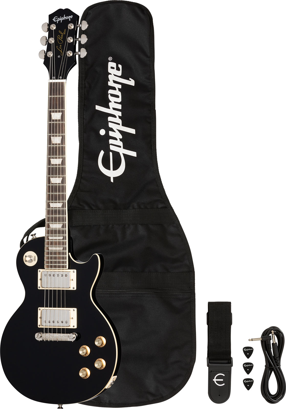 Epiphone Les Paul Power Players 2h Ht Lau - Dark Matter Ebony - Guitare Électrique Single Cut - Variation 5