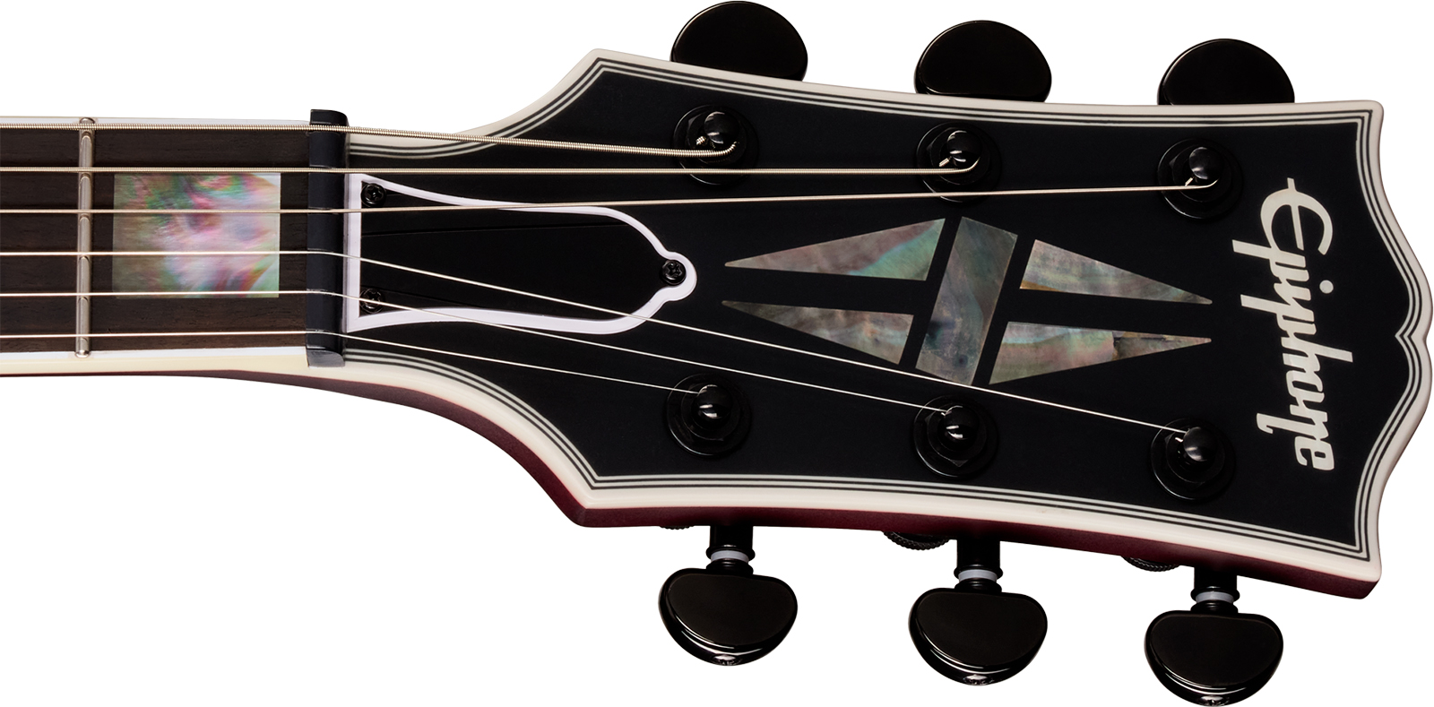 Epiphone Les Paul Prophecy Modern 2h Fishman Fluence Ht Eb - Crimson Fog Satin - Guitare Électrique Single Cut - Variation 5