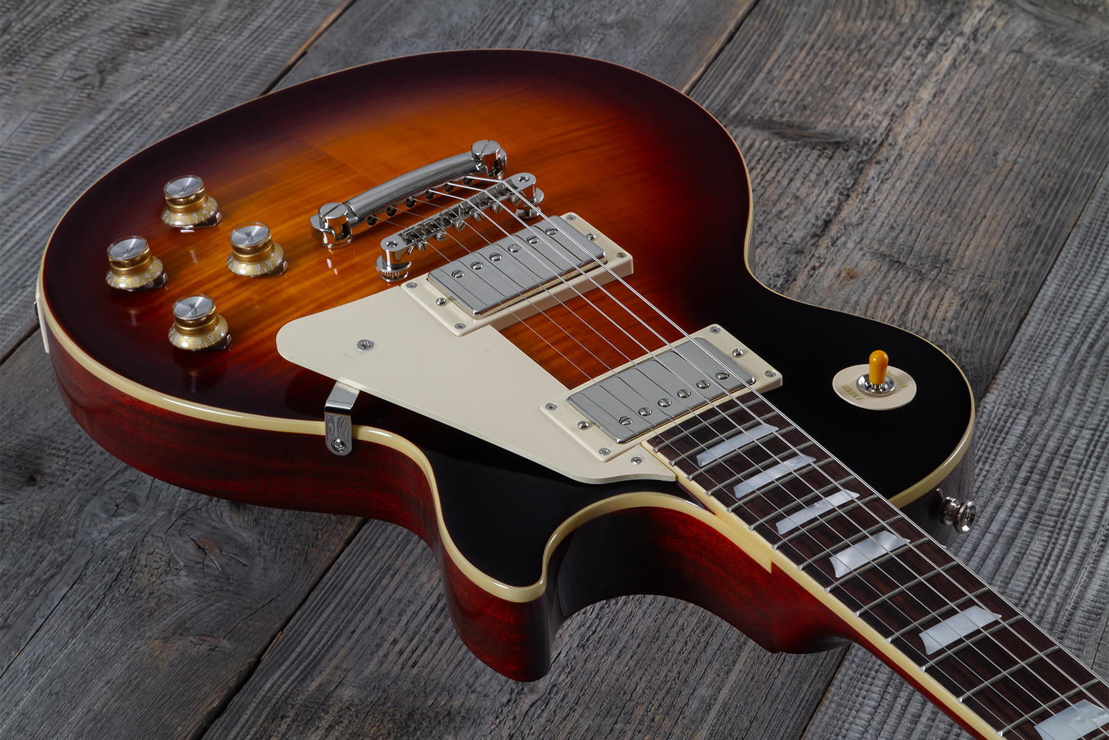 Epiphone Les Paul Standard 1960 Reissue Igc 2h Gibson Ht Rw - Washed Burgundy - Guitare Électrique Single Cut - Variation 2