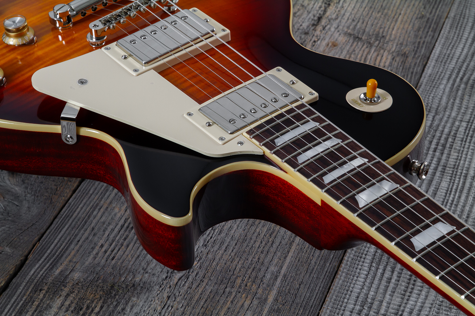 Epiphone Les Paul Standard 1960 Reissue Igc 2h Gibson Ht Rw - Washed Burgundy - Guitare Électrique Single Cut - Variation 4