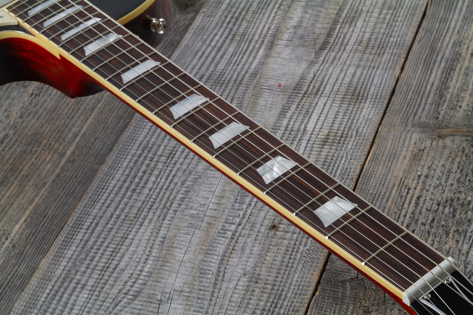 Epiphone Les Paul Standard 1960 Reissue Igc 2h Gibson Ht Rw - Washed Burgundy - Guitare Électrique Single Cut - Variation 5