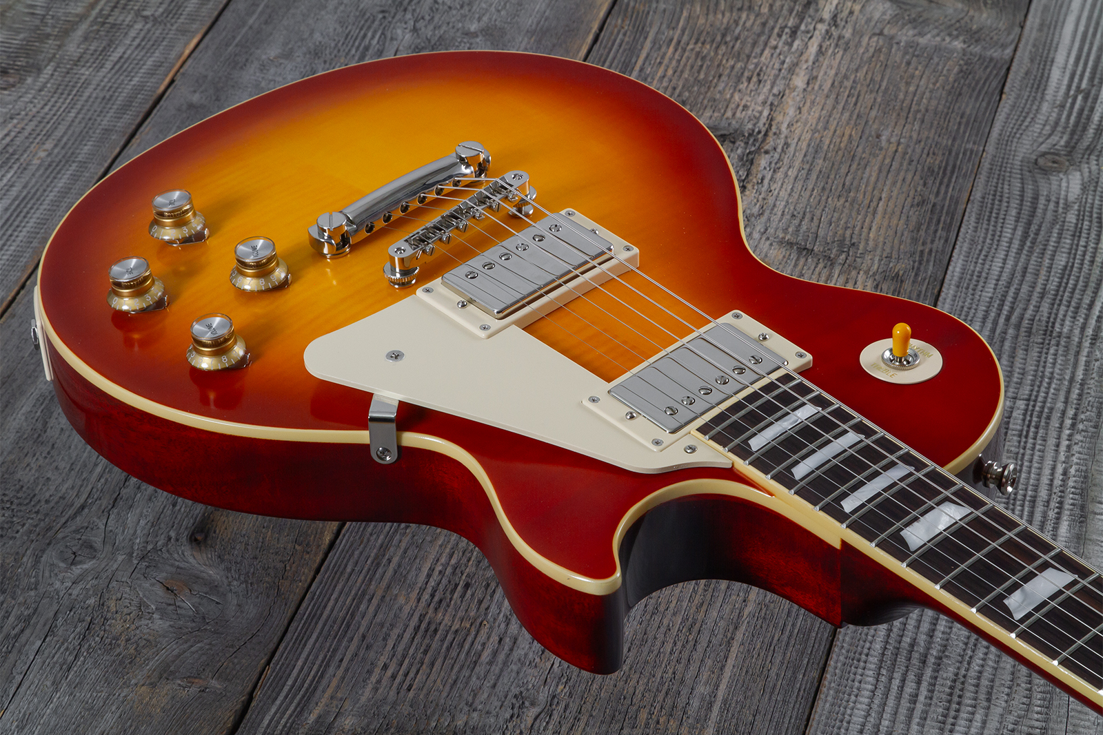 Epiphone Les Paul Standard 1960 Reissue Igc 2h Gibson Ht Rw - Tangerine Burst - Guitare Électrique Single Cut - Variation 8