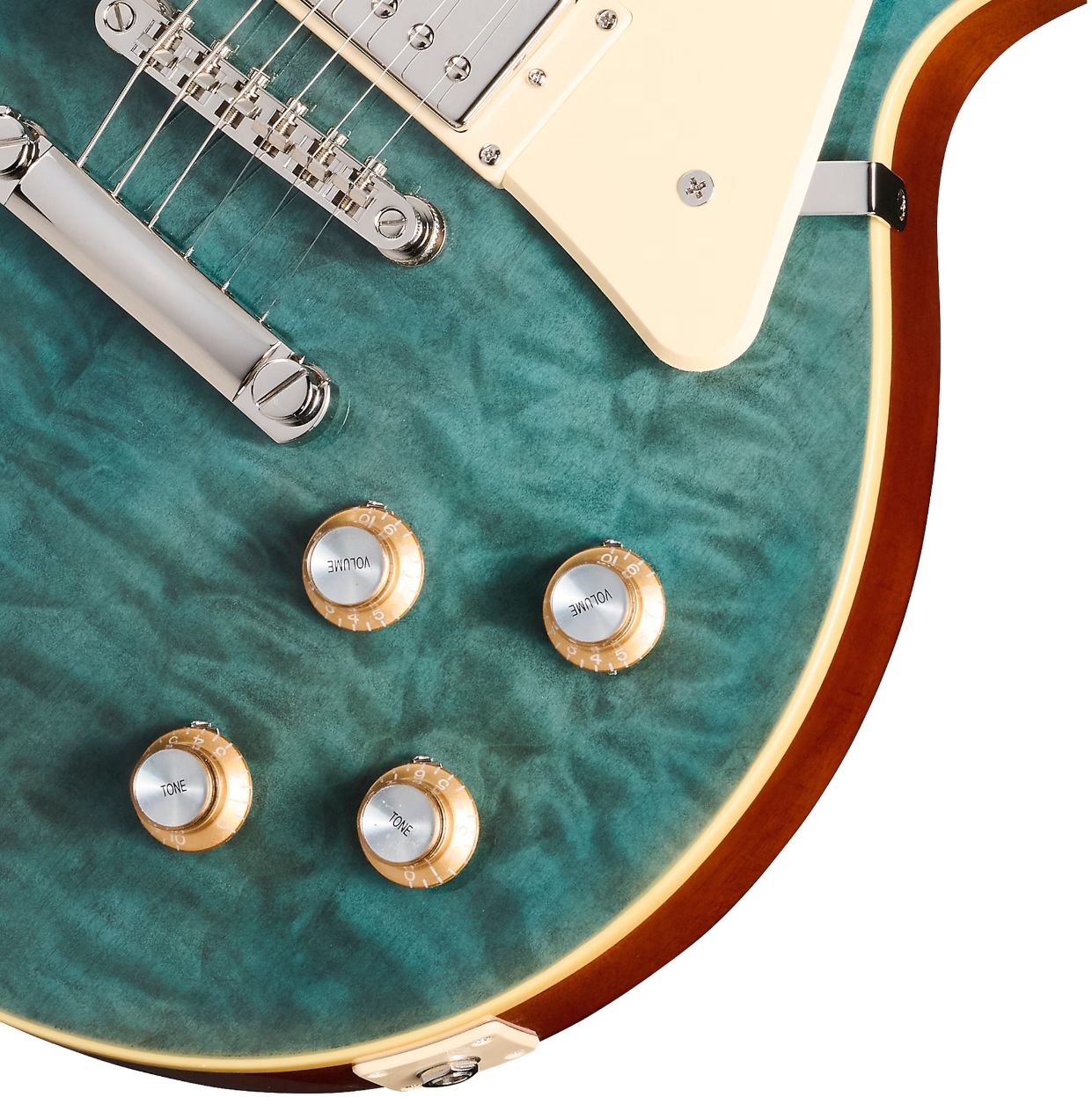 Epiphone Les Paul Standard 60s Quilt Top Ltd Ibg Original 2h Ht Lau - Translucent Blue - Guitare Électrique Single Cut - Variation 3