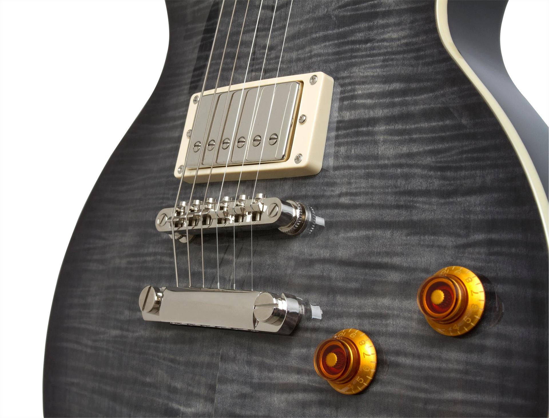 Epiphone Les Paul Standard Plus Top Pro Ltd Ch - Transparent Black - Guitare Électrique Single Cut - Variation 4