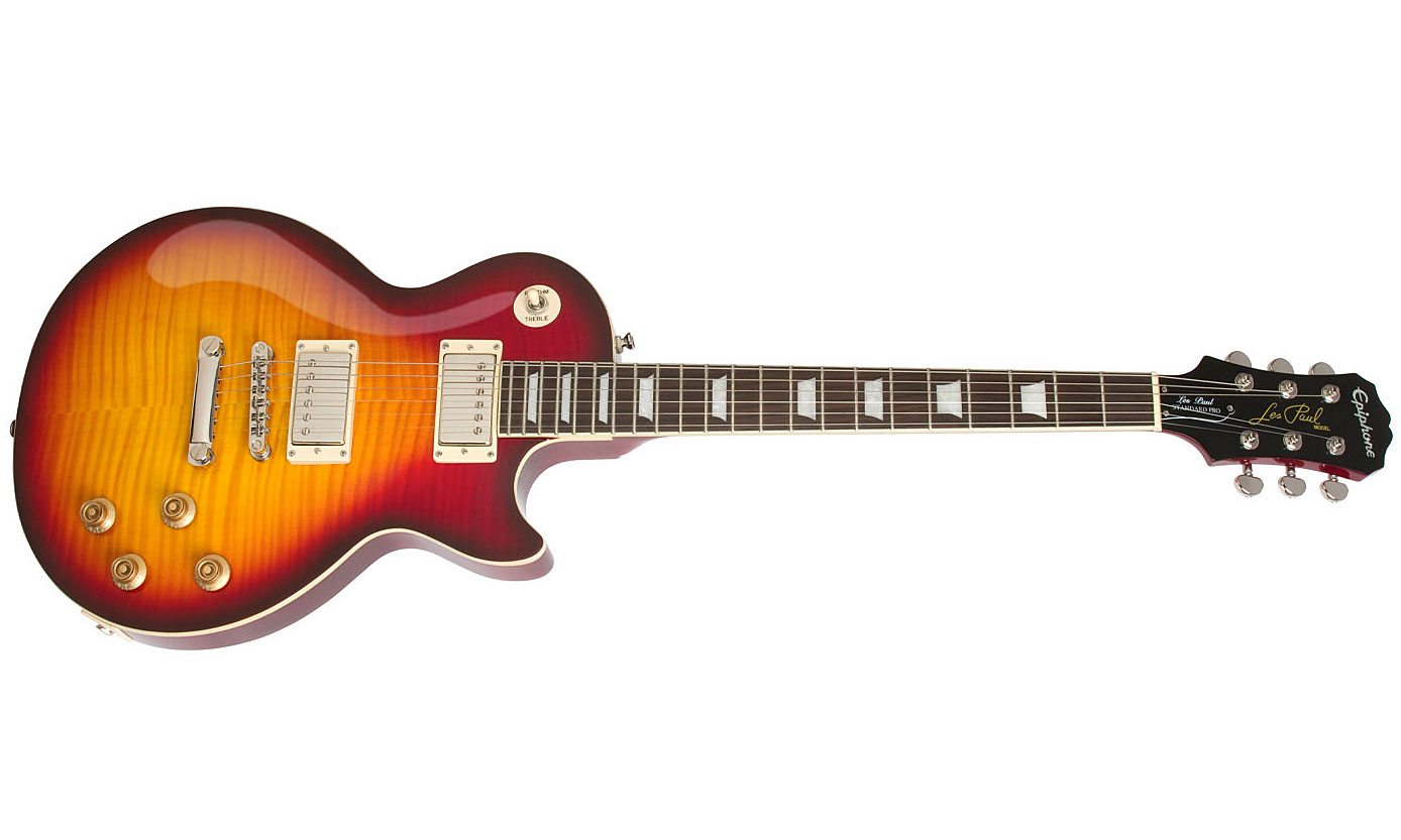 Epiphone Les Paul Standard Plus Top Pro Ltd Ch - Bourbon Burst - Guitare Électrique Single Cut - Variation 1