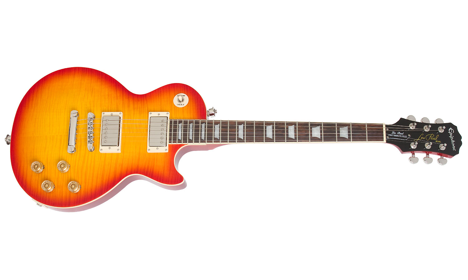 Epiphone Les Paul Tribute Plus Outfit Ch - Faded Cherry - Guitare Électrique Single Cut - Variation 1