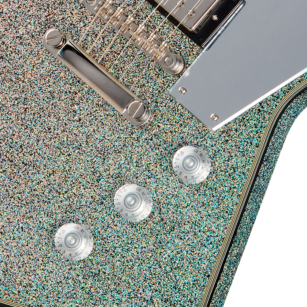 Epiphone Lzzy Hale Explorer Custom Signature 2h Ht Eb - Black Diamond Holographic Sparkle - Guitare Électrique MÉtal - Variation 3