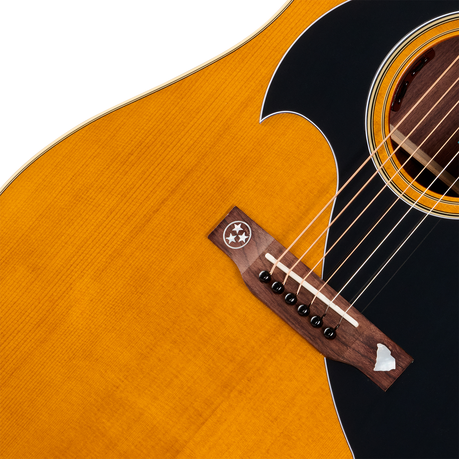 Epiphone Marcus King El Dorado Dreadnought Shsc Epicea Palissandre Rw - Antique Natural - Guitare Électrique 1/2 Caisse - Variation 2