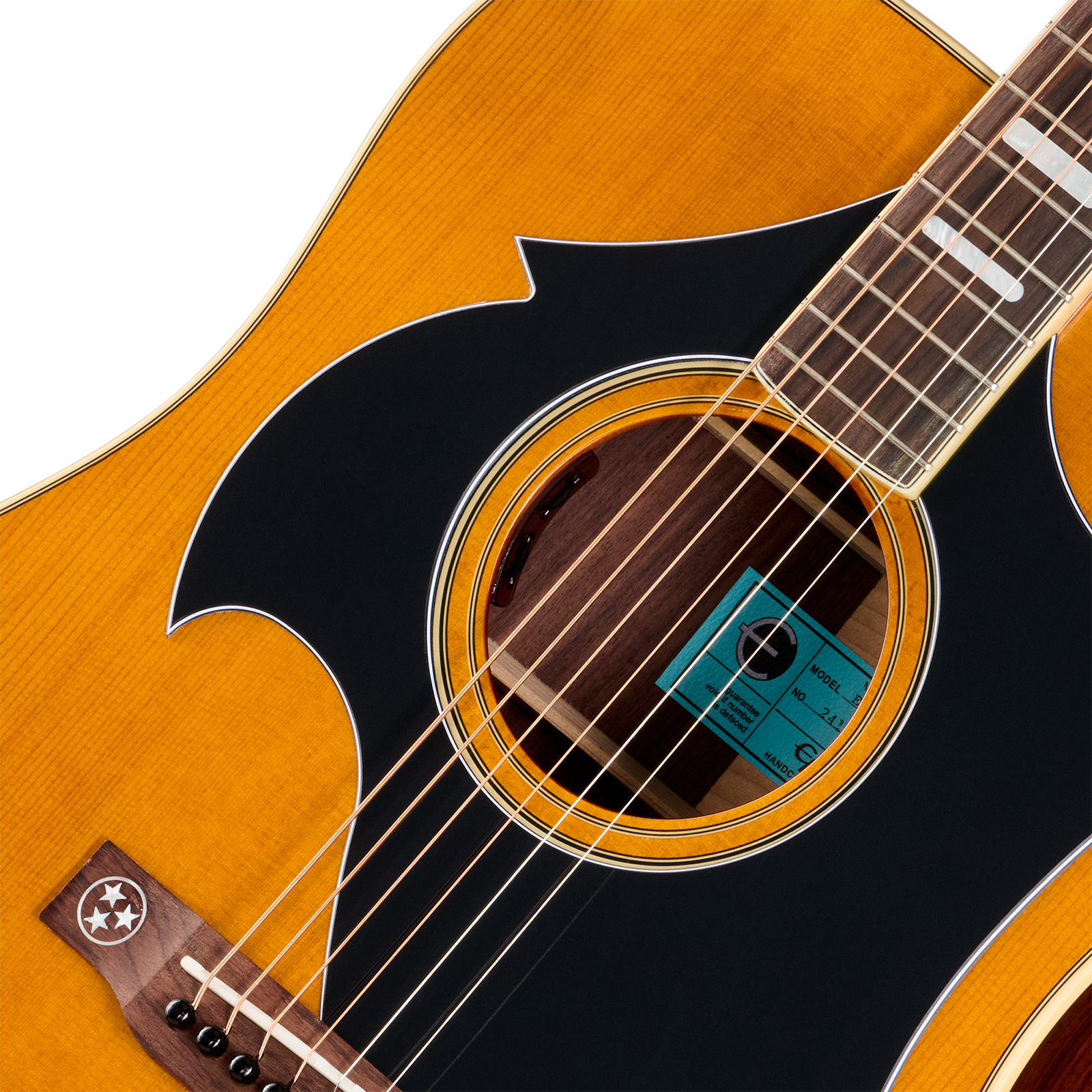 Epiphone Marcus King El Dorado Dreadnought Shsc Epicea Palissandre Rw - Antique Natural - Guitare Électrique 1/2 Caisse - Variation 3