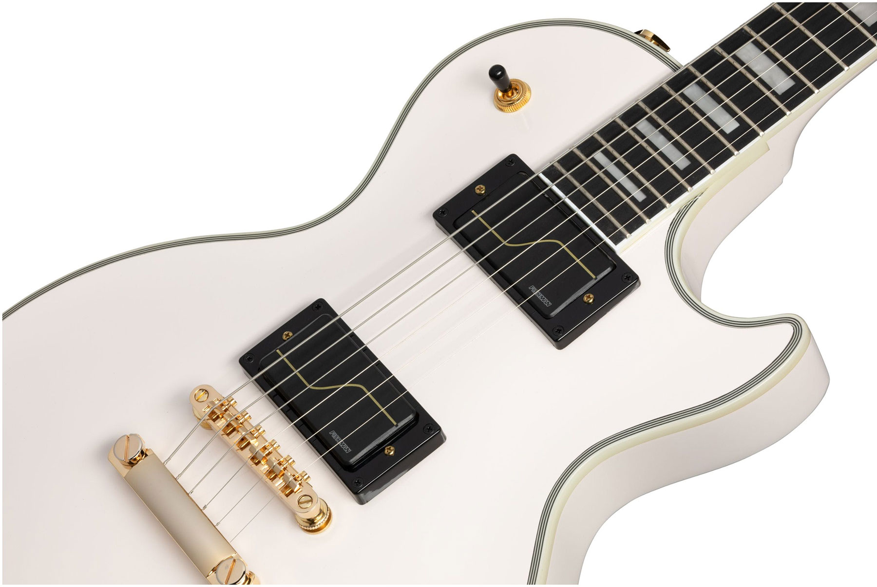 Epiphone Matt Heafy Les Paul Custom Origins Signature 2h Fishman Fluence Custom Ht Eb - Bone White - Guitare Électrique Single Cut - Variation 3