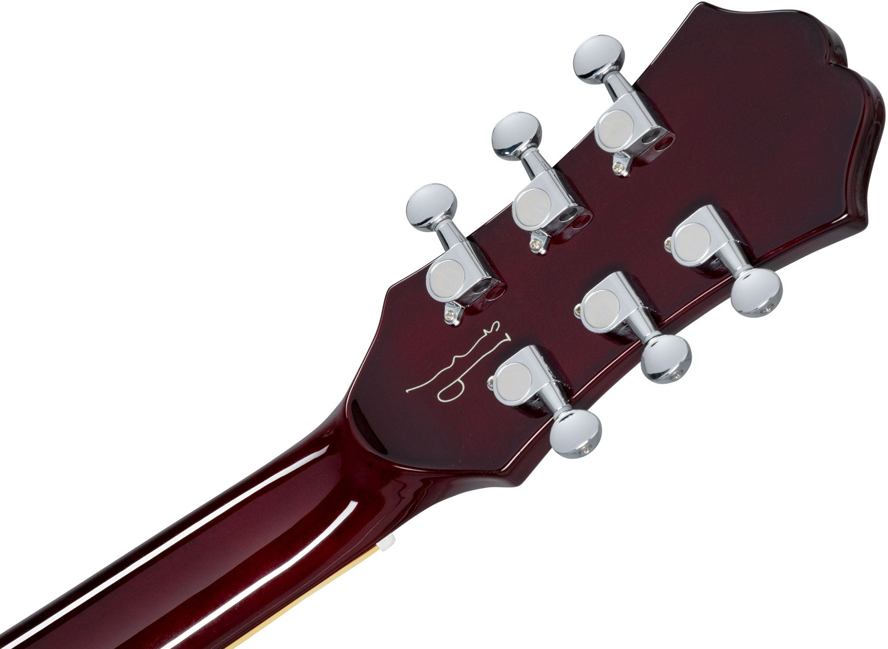 Epiphone Noel Gallagher Riviera 2h Ht Lau +etui - Dark Wine Red - Guitare Électrique 1/2 Caisse - Variation 4