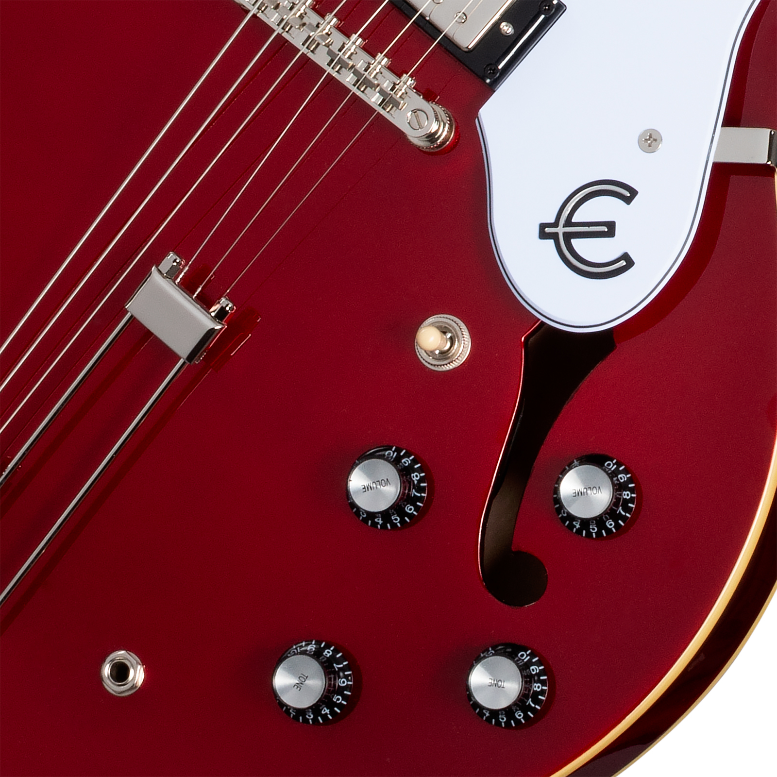 Epiphone Riviera Original Archtop 2mh Ht Rw - Sparkling Burgundy Top - Guitare Électrique 1/2 Caisse - Variation 3