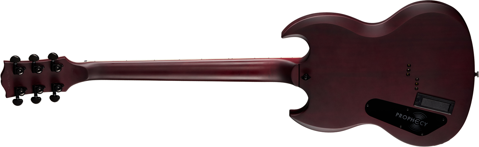 Epiphone Sg Prophecy Modern 2h Fishman Fluence Ht Eb - Crimson Fog Satin - Guitare Électrique Double Cut - Variation 1