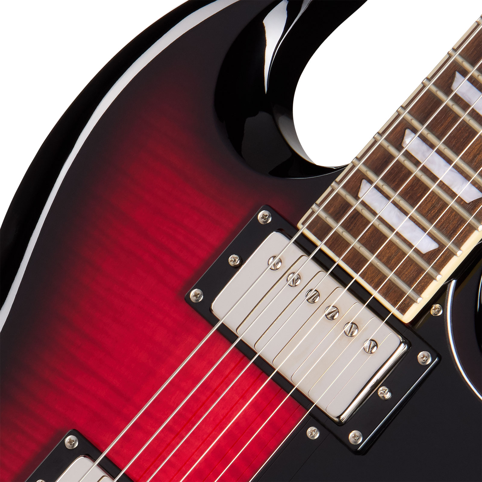Epiphone Sg Tribute Plus Ibg 2h Ht Lau - Cherry Burst - Guitare Électrique Double Cut - Variation 2