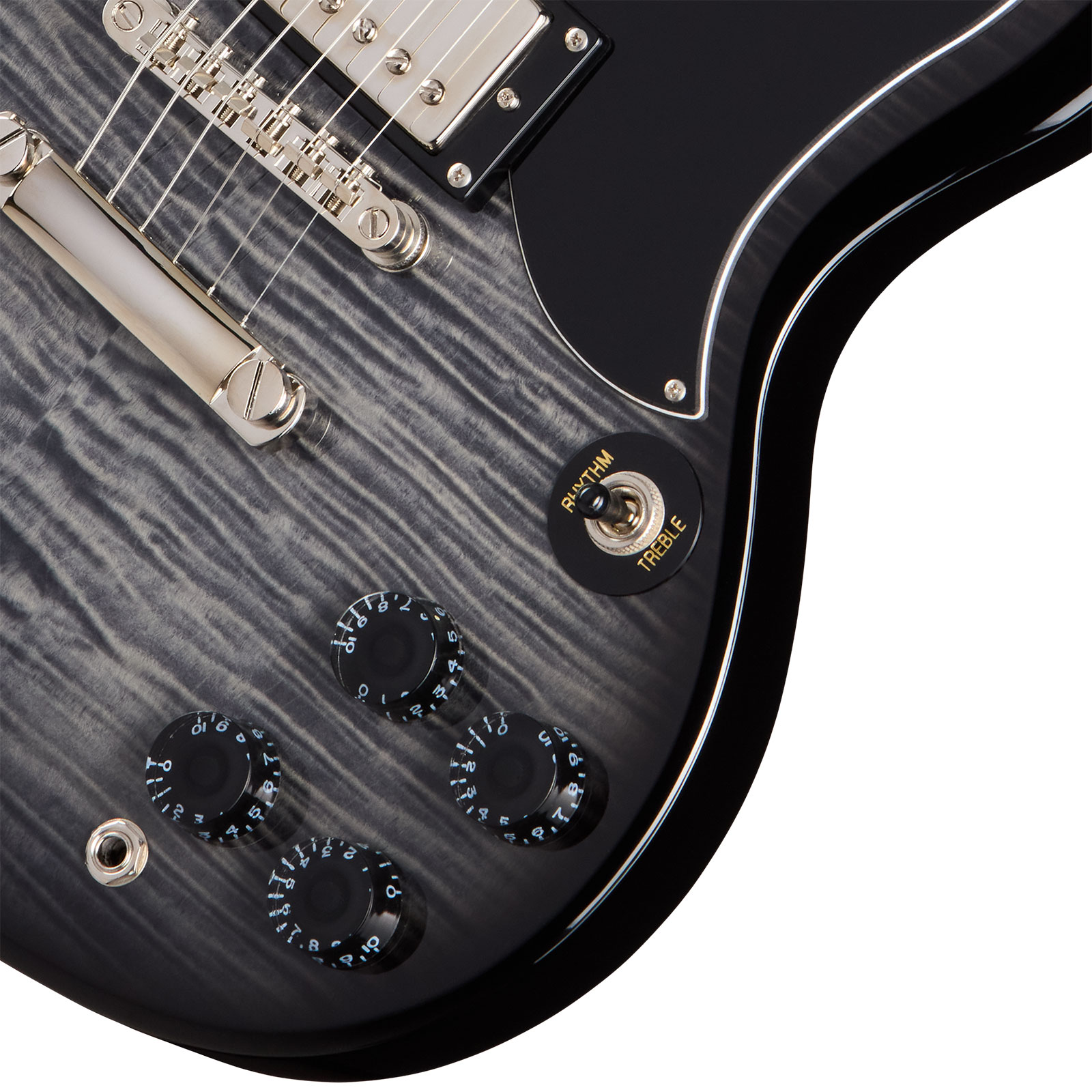 Epiphone Sg Tribute Plus Ibg 2h Ht Lau - Ebony Burst - Guitare Électrique Double Cut - Variation 3
