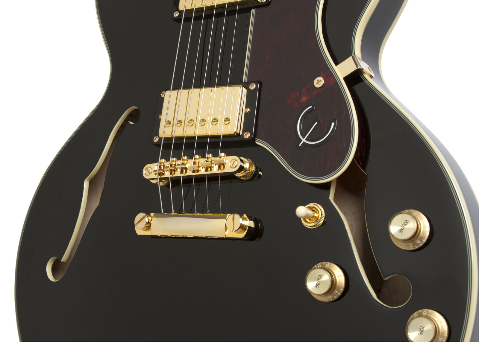 Epiphone Sheraton Ii Pro 2018 2h Ht Pf - Ebony - Guitare Électrique 1/2 Caisse - Variation 3