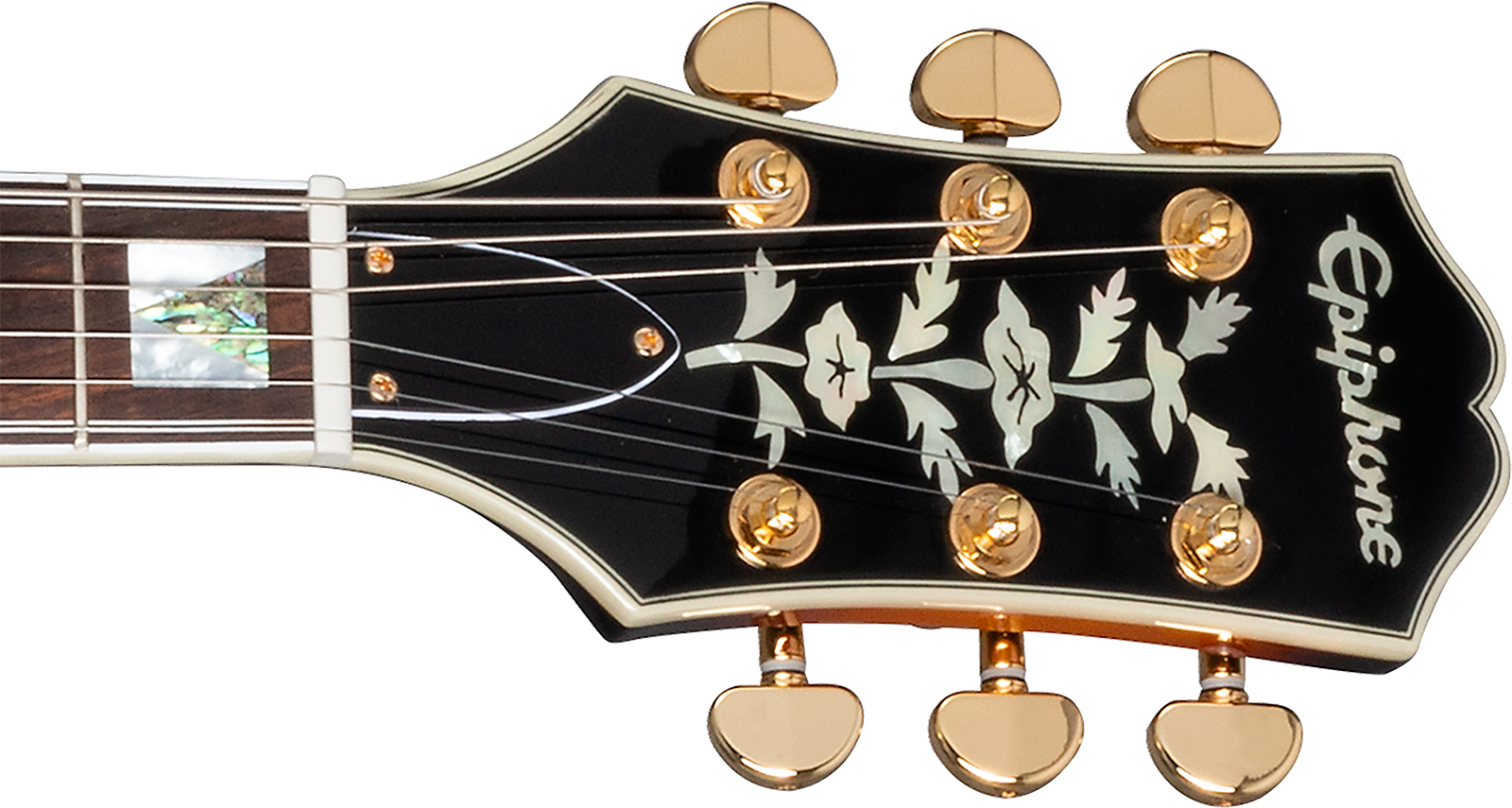 Epiphone Sheraton Lh Original Archtops Gaucher 2mh Ht Rw - Vintage Sunburst - Guitare Électrique 1/2 Caisse - Variation 4