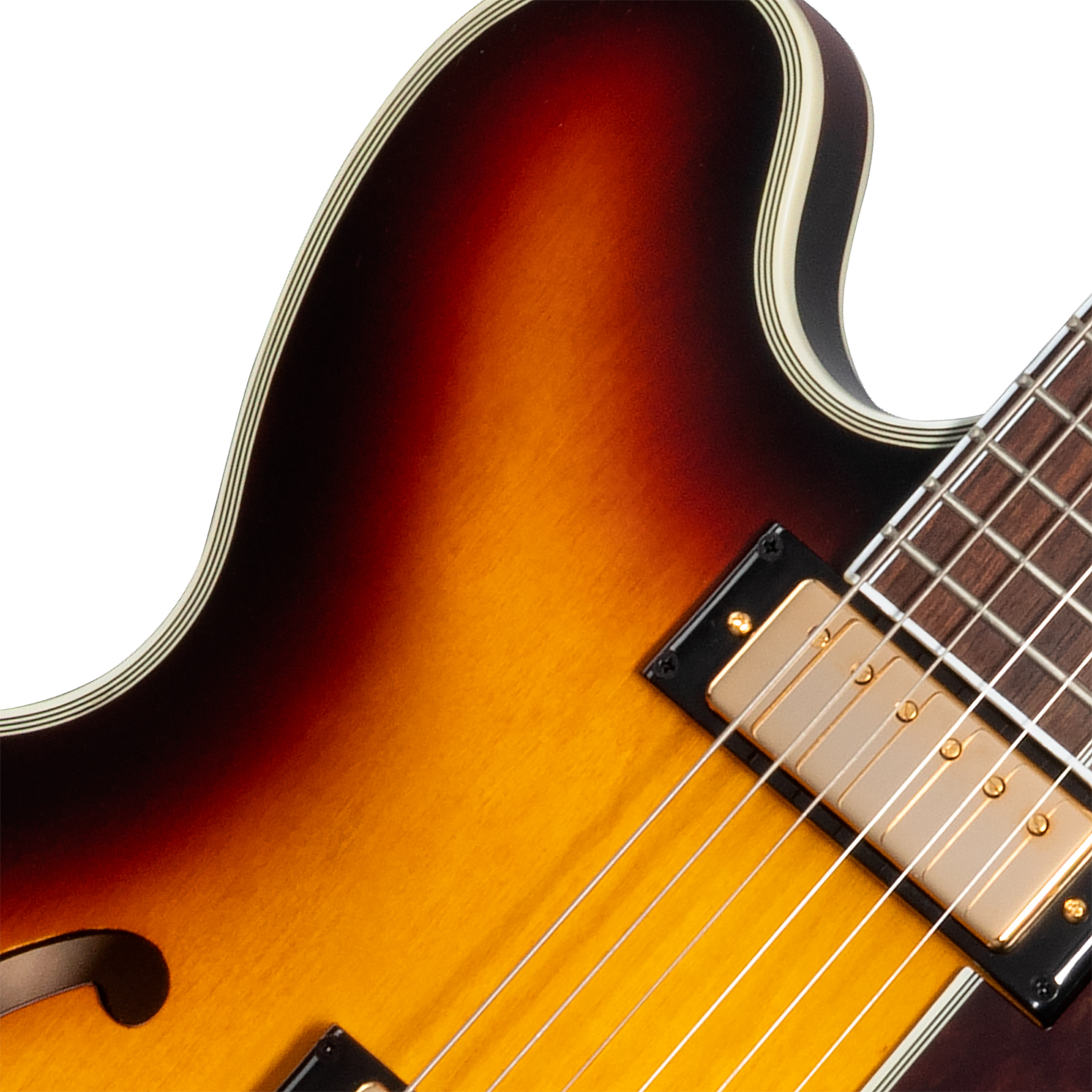 Epiphone Sheraton Original Archtop 2mh Ht Rw - Vintage Sunburst - Guitare Électrique 1/2 Caisse - Variation 2