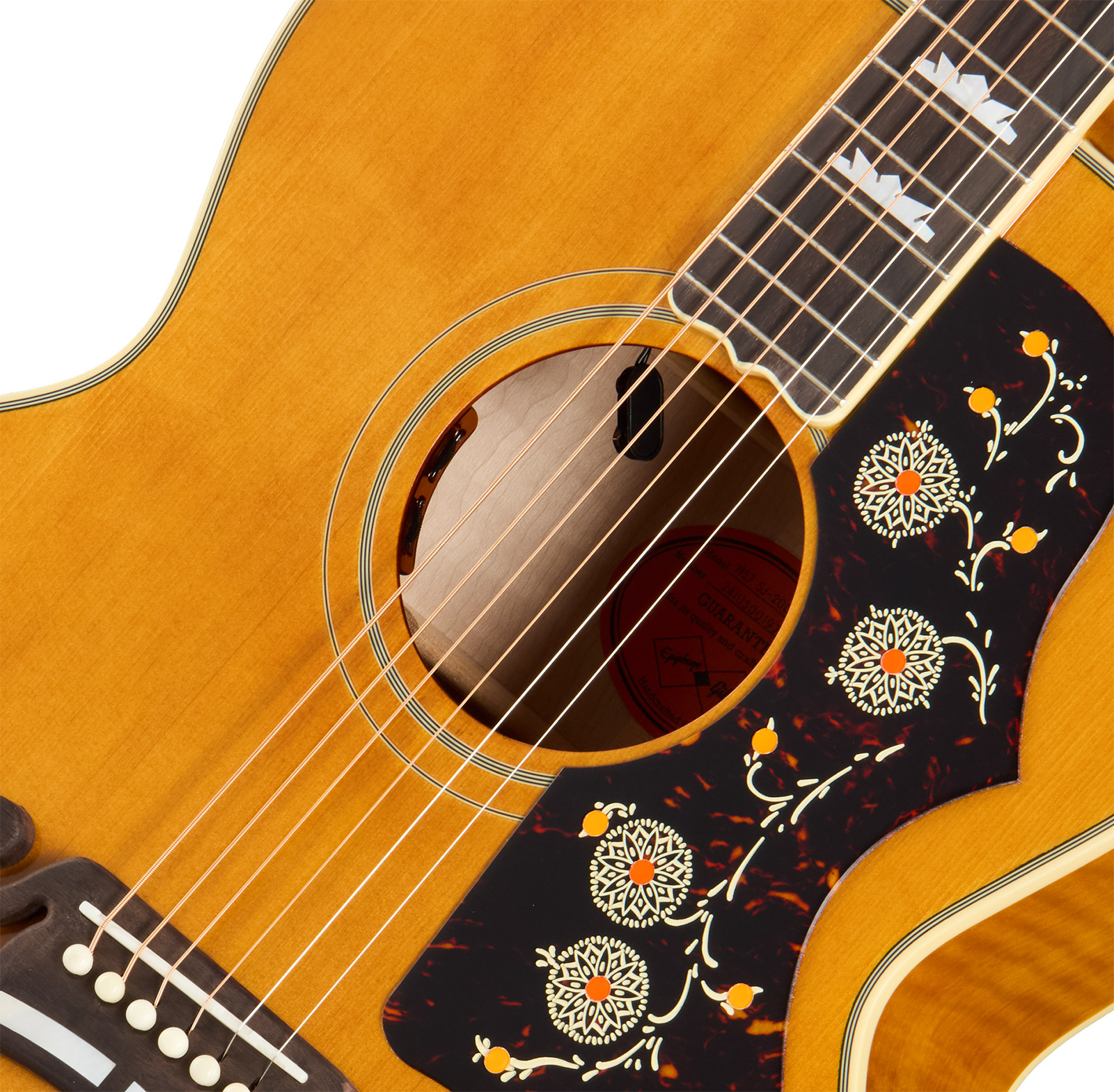 Epiphone Sj200 1957 Reissue Inspired By Gibson Jumbo Epicea Erable Rw - Antique Natural - Guitare Folk - Variation 3