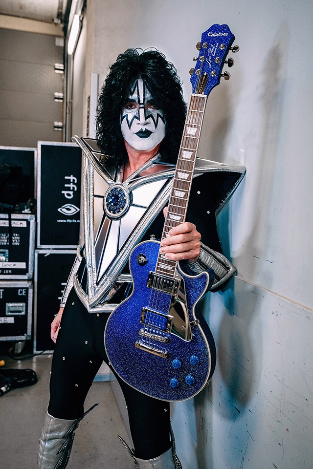 Epiphone Tommy Thayer Les Paul Electric Blue Outfit Signature 2h Ht Lau - Blue - Guitare Électrique Single Cut - Variation 5