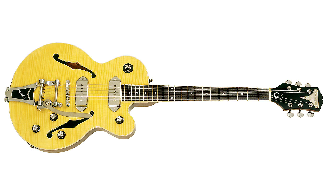 Epiphone Wildkat Bigsby Ch - Antique Natural - Guitare Électrique 1/2 Caisse - Variation 1