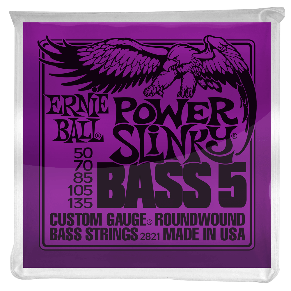 Ernie Ball Jeu De 5 Cordes Bass (5) 2821 Power Slinky 50-135 - Cordes Basse Électrique - Variation 2