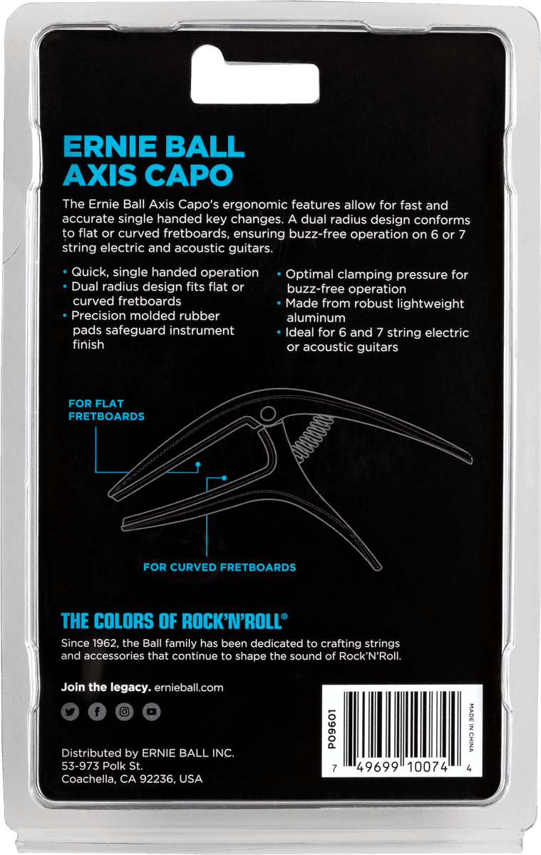 Ernie Ball Capodastre Axis Argent - Capodastre & Fatfinger - Variation 2