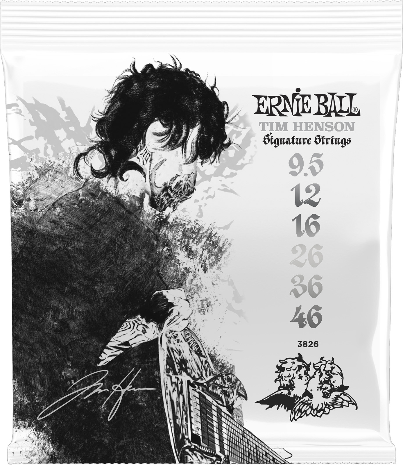 Ernie Ball Jeu De 6 Cordes Cordes électriques Signature Tim Henson - 9,5-46 - Cordes Guitare Électrique - Main picture
