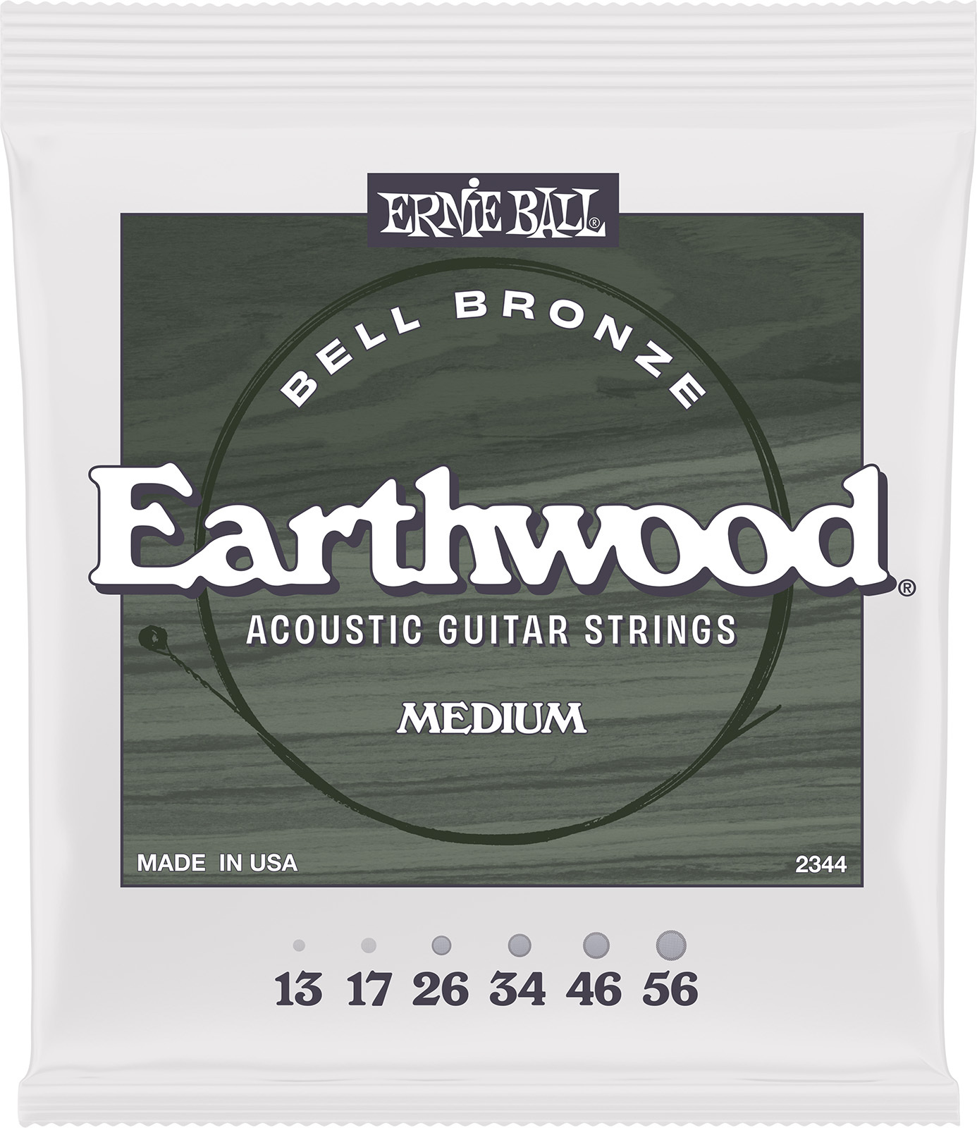 Ernie Ball Jeu De 6 Cordes Earthwood Bell Bronze Medium 13-56 - Cordes Guitare Électrique - Main picture