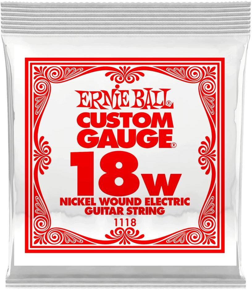 Cordes guitare électrique Ernie ball Electric (1) 1118 Slinky Nickel Wound 18 - Corde au détail