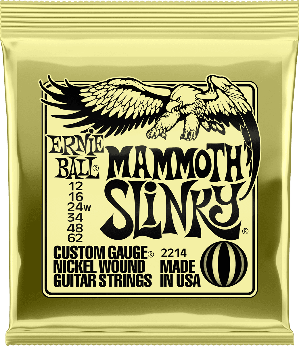 Ernie Ball Electric (6) 2214 Mammoth Slinky 12-62 - Cordes Guitare Électrique - Main picture