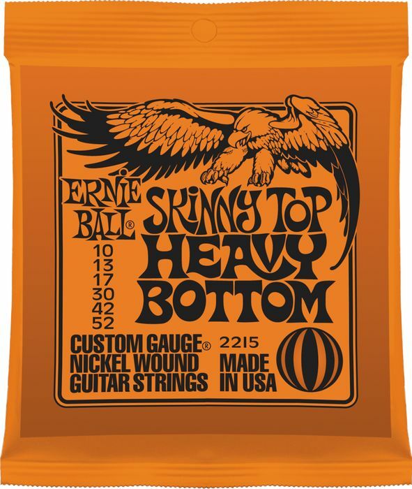 Ernie Ball Jeu De 6 Cordes Electric (6) 2215 Skinny Top Heavy Bottom 10-52 - Cordes Guitare Électrique - Main picture