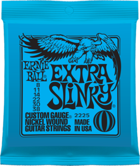 Ernie Ball Jeu De 6 Cordes Electric (6) 2225 Extra Slinky 08-38 - Cordes Guitare Électrique - Main picture