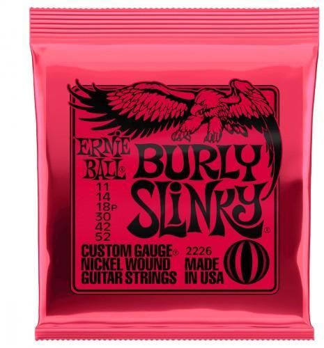 Cordes guitare électrique Ernie ball 2226 Burly Slinky 11-52 - Jeu de 6 cordes