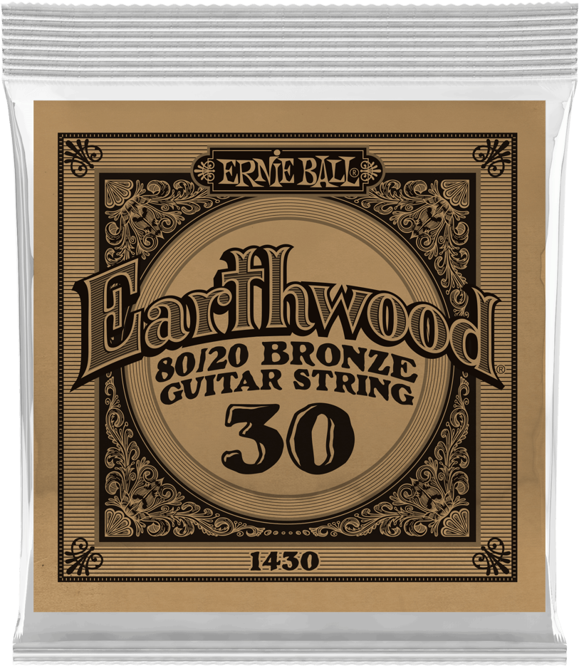 Ernie Ball Corde Au DÉtail Folk (1) Earthwood 80/20 Bronze 030 - Cordes Guitare Acoustique - Main picture