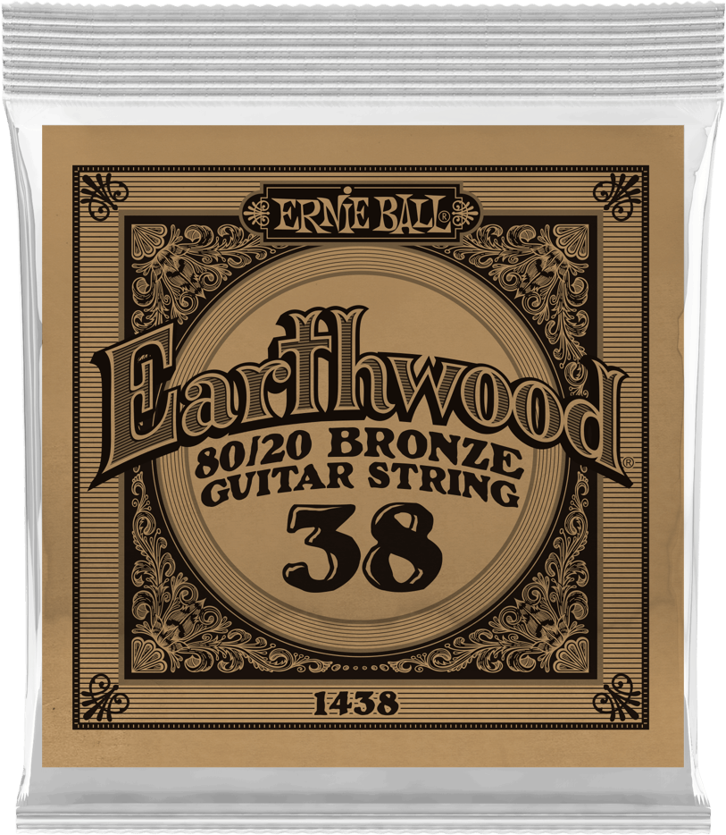 Ernie Ball Corde Au DÉtail Folk (1) Earthwood 80/20 Bronze 038 - Cordes Guitare Acoustique - Main picture