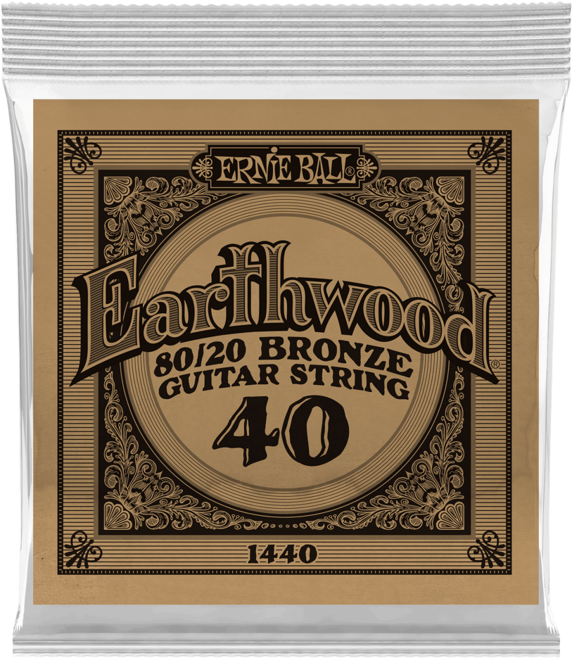 Ernie Ball Corde Au DÉtail Folk (1) Earthwood 80/20 Bronze 040 - Cordes Guitare Acoustique - Main picture