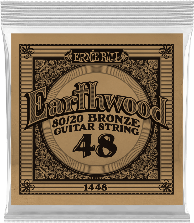 Ernie Ball Corde Au DÉtail Folk (1) Earthwood 80/20 Bronze 048 - Cordes Guitare Acoustique - Main picture