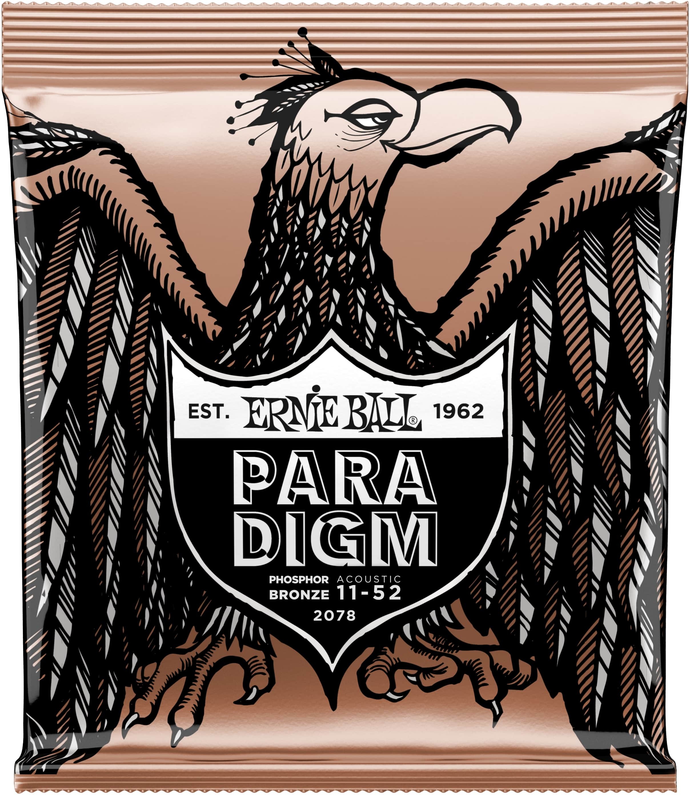 Ernie Ball Jeu De 6 Cordes Folk (6) 2078 Paradigm Phosphore Bronze Light 11-52 - Cordes Guitare Acoustique - Main picture