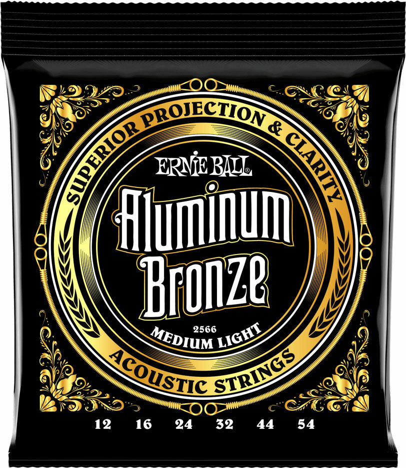 Ernie Ball Jeu De 6 Cordes Folk (6) 2570 Aluminum Bronze Medium Light 10-50 - Cordes Guitare Acoustique - Main picture