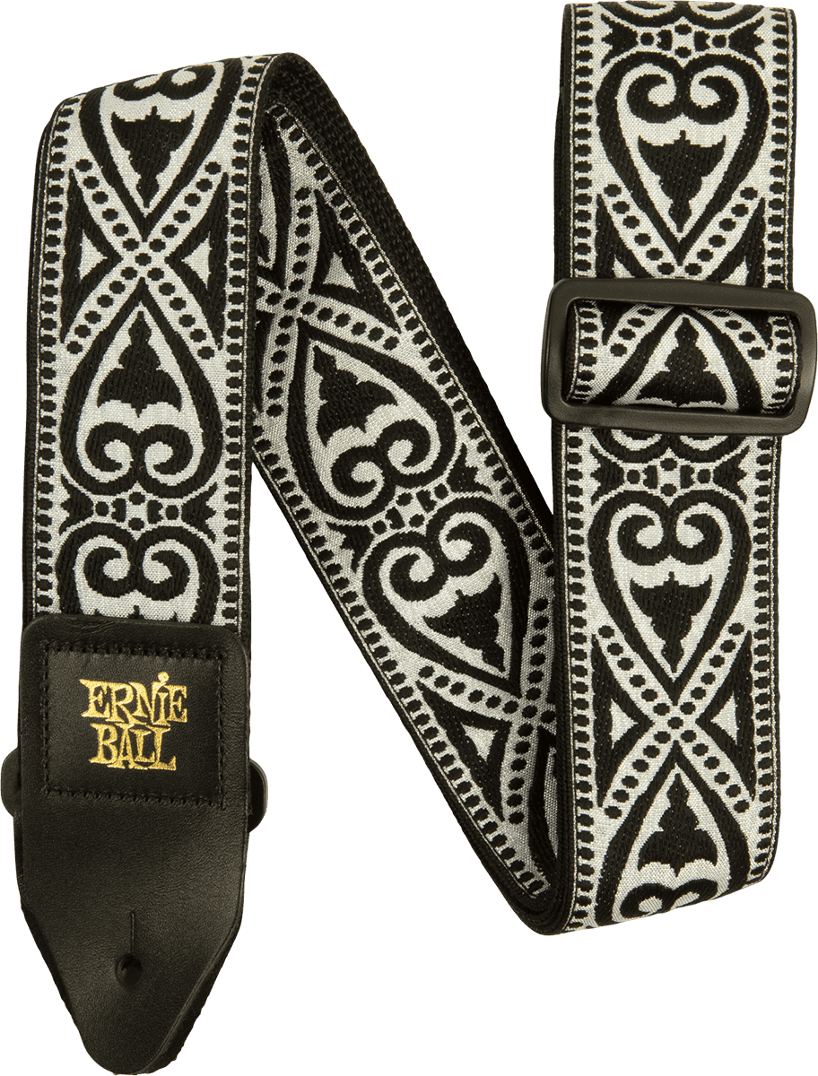 Ernie Ball Jacquard 2.inc Guitar Strap Black Heart - Sangle Courroie - Main picture