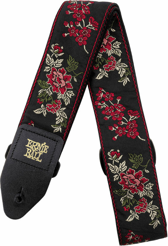 Ernie Ball Jacquard Guitar Strap Red Rose - Sangle Courroie - Main picture