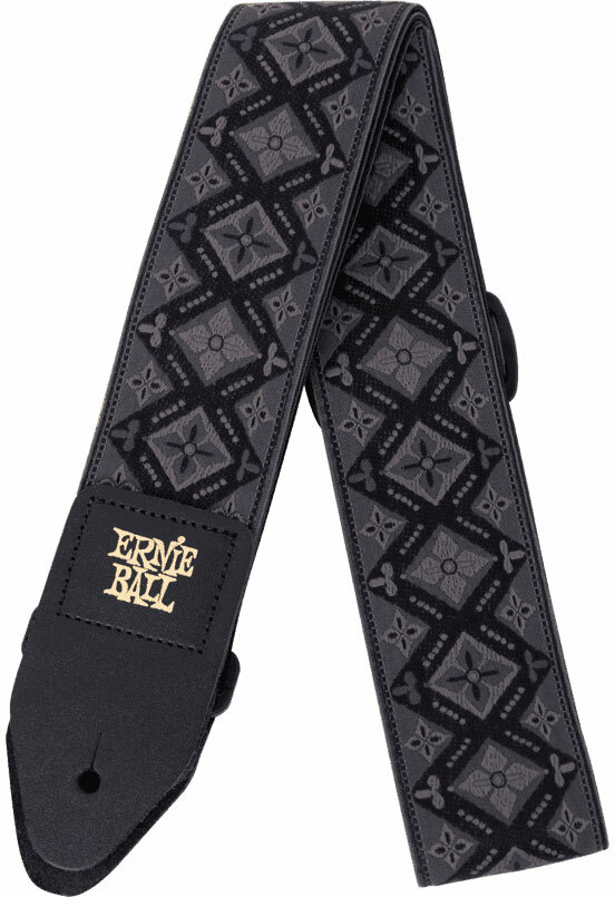 Ernie Ball Jacquard Guitar Strap Regal Black - Sangle Courroie - Main picture