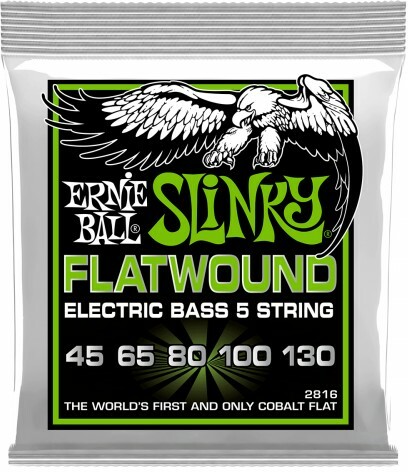 Ernie Ball P02816 5-string Regular Slinky 5-string Flatwound Electric Bass 45-130 - Cordes Basse Électrique - Main picture