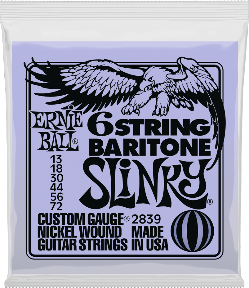Ernie Ball P02839 6-string Baritone Slinky 5/8 Scale Electric Guitar 13-72 - Cordes Guitare Électrique - Main picture