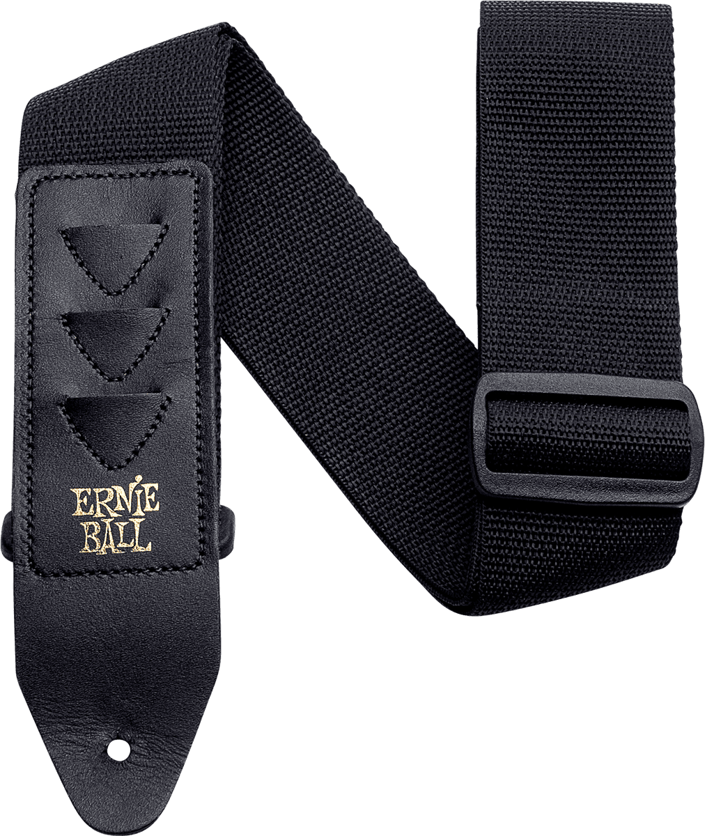 Ernie Ball Sangle Pickholder Noire - Sangle Courroie - Main picture