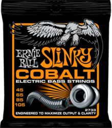 Cordes basse électrique Ernie ball Bass (4) 2733 Slinky Cobalt 045-105 - Jeu de 4 cordes
