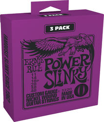 Cordes guitare électrique Ernie ball Electric (3X SET) 3220 Power Slinky 11-48 - Jeu de 6 cordes