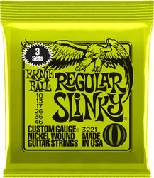 Cordes guitare électrique Ernie ball Electric (3X SET) 3221 Regular Slinky 10-46 - Jeu de 6 cordes