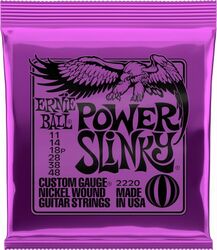 Cordes guitare électrique Ernie ball Electric (6) 2220 Power Slinky 11-48 - Jeu de 6 cordes